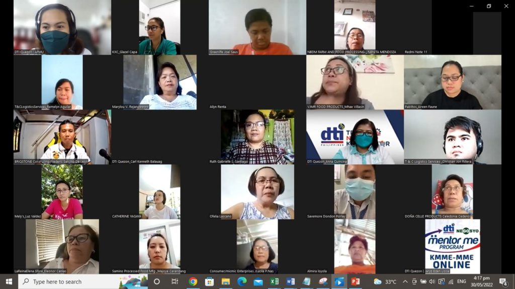 Presentation and online matching with the following business partners