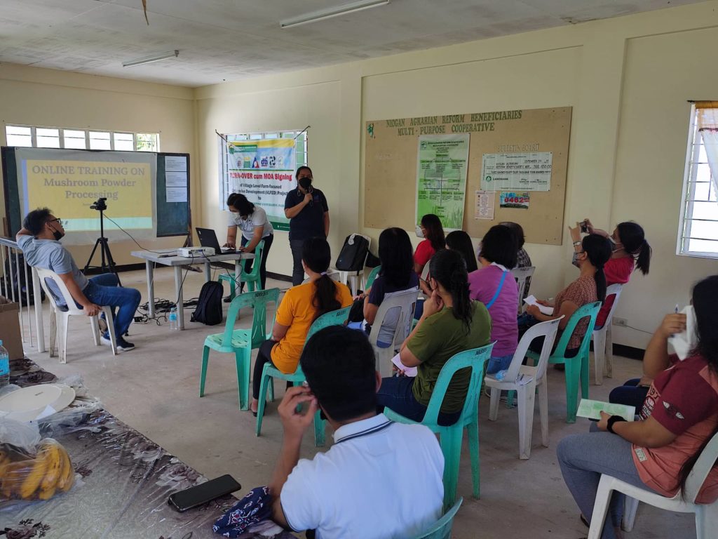 Conduct of Training on Mushroom Powder Processing