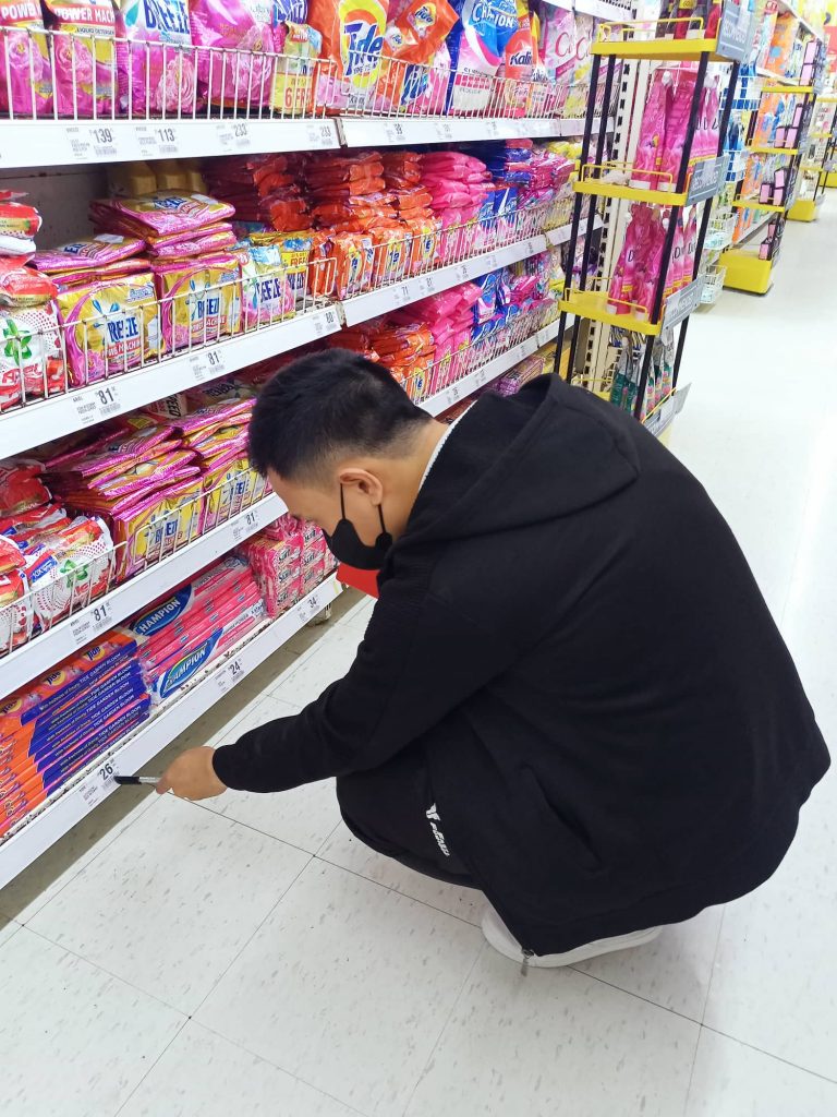 Price Monitoring team on checking and monitoring of price and supply of a laundry soap.