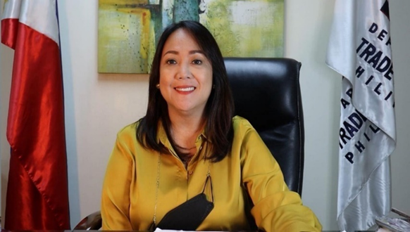 DTI-CPG Undersecretary Atty. Ruth Castelo providing the welcome remarks for the 3rd Kapihan sa BPS