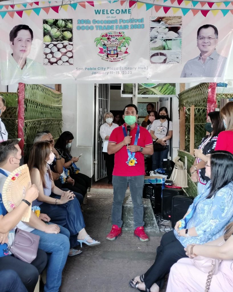 Division Chief Christian Ted O. Tungohan giving his special message during the opening of the festival.