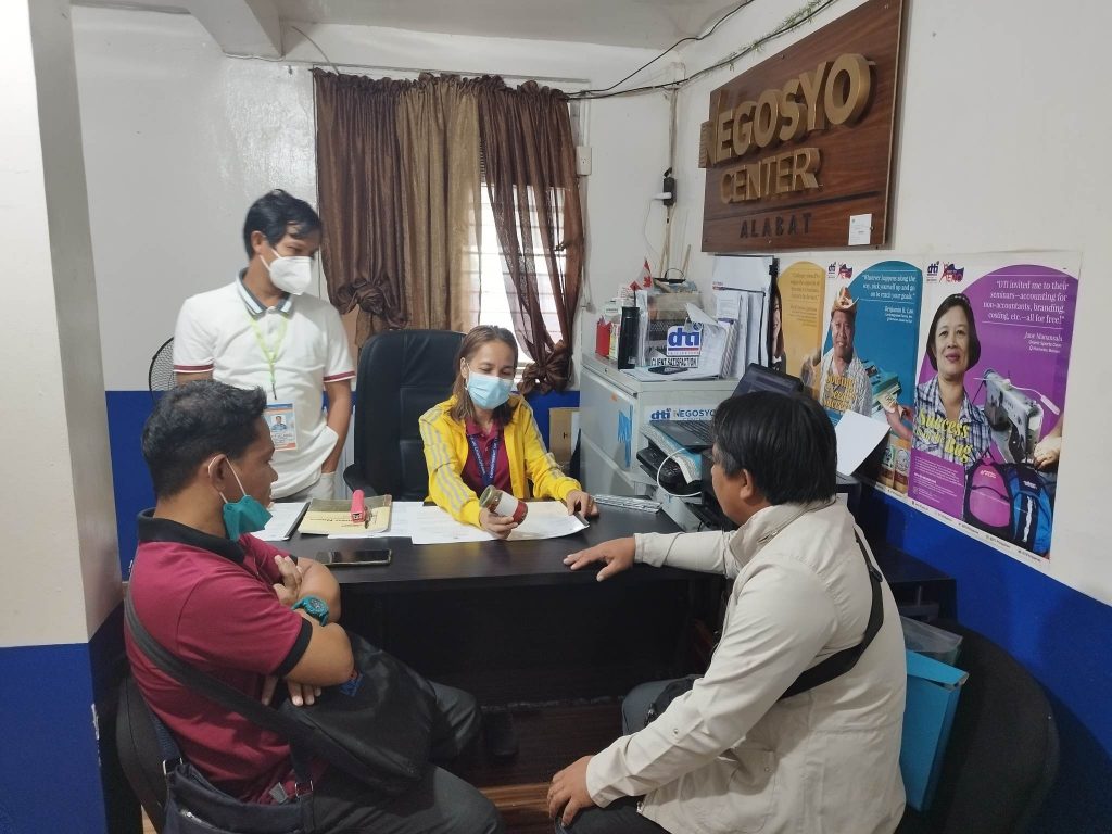 In photo: Victoria T. Gonzales, NC Alabat Business Counselor, assisting MSME clients.