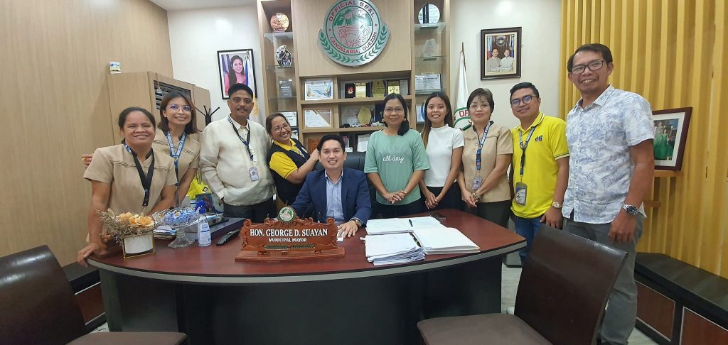 In photo: Senior Business Counselor Jerwin A. Samson, together with Hon. Kon Rod Andal Padillo, ATIKHA representatives Ms. Aileen Constantino- Peñas and Ms. Riza Sevilla, Ecolife Representative Mr. Randy Bacong, MSWO Charo de Luna and OFW Help Desk Focal Person Ms. Arlyn Manlulu.