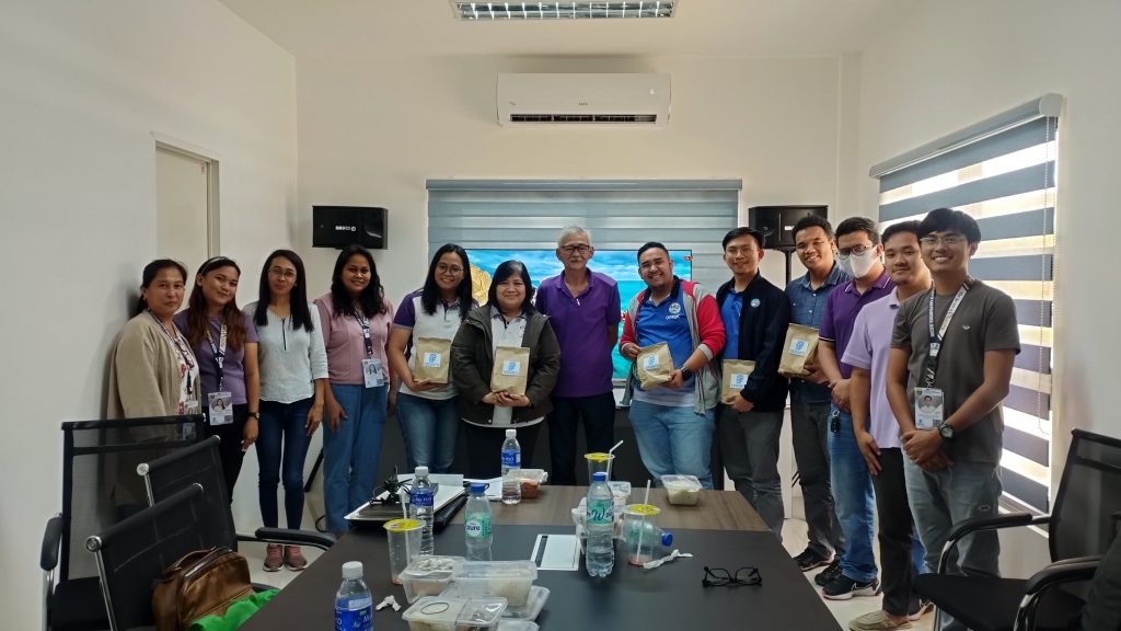in photo: DTI Quezon represented by Business Development Division Chief, Anna Marie V. Quincina; CMCI Focal Person, Ma. Angelica O. Holgado; and Negosyo Center Business Counselor Marianne Marie Adornado, together with the Municipal Competitiveness Committee of San Francisco, Quezon