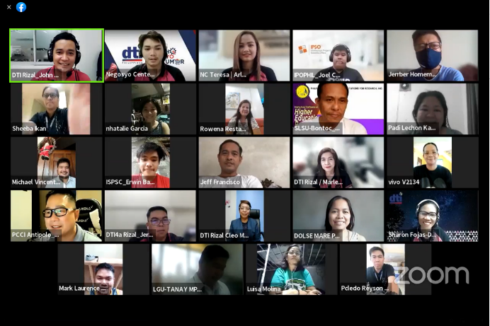 Screen capture of attendees of the webinar.
