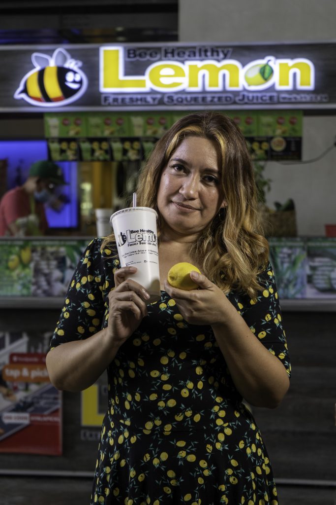 Ms. Maricel Bagadiong at their first branch in District Mall – Dasmariñas