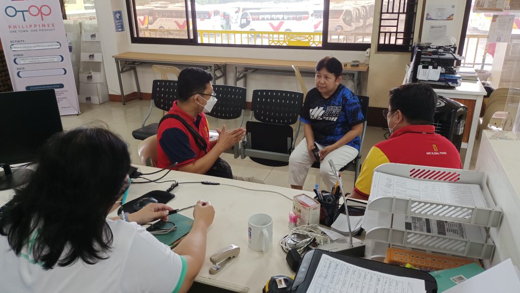 San Miguel Corporation Global Power (SMCGP) representatives Ronald Allan Sumague and Gerard Mesa, welcomed by Provincial Director Julieta L. Tadiosa and Business Development Division Chief Anna Marie V. Quincina during their courtesy call.
