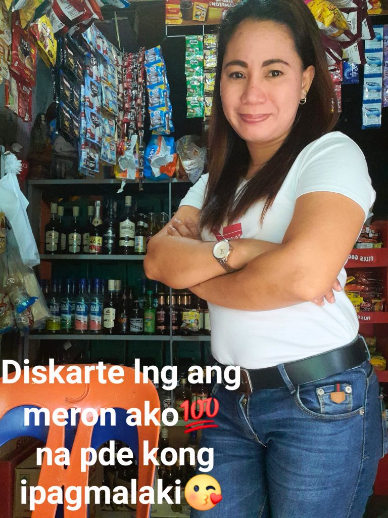 in photo: Mary Ann Alvarez Bejer, owner of M3K Sari-Sari Store.