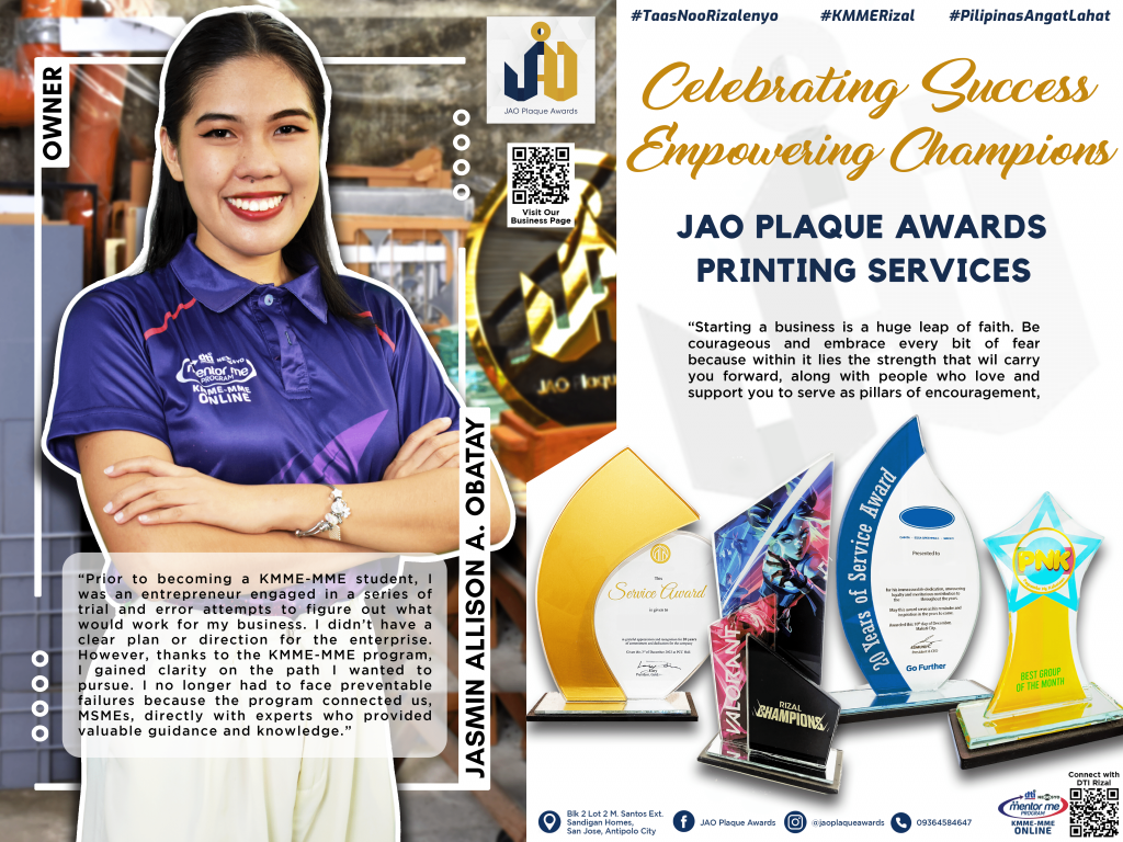 Jasmin Allison Obatay with her products