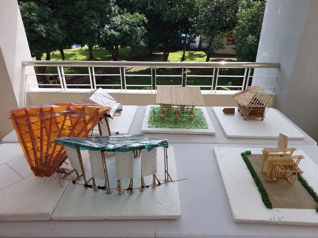 Miniatures made of bamboos