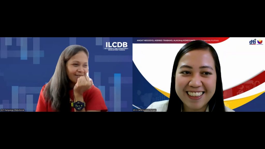 Ms. Ofelia Tamayo-Borral and Ms. Carla Cunanan engaged in a virtual conversation.