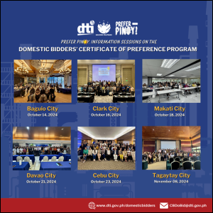 Prefer Pinoy Roadshow empowers local industry through the Domestic Bidders’ (DoBid) Certificate of Preference Program