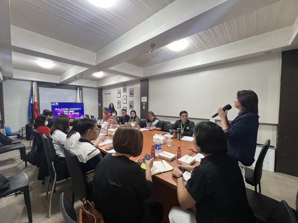 Assistant Regional Director Revelyn A. Cortez saying her welcoming remarks during the workshop