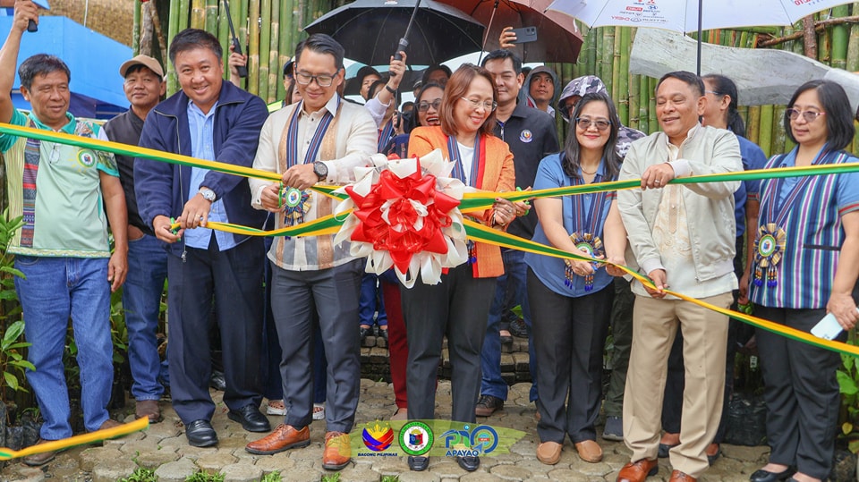 In photo: Ribbon cutting ceremony of the Agro-Industrial Trade and Tourism Fair led by DTI-CAR RD Atty. Raymond G. Panhon as the guest speaker, along with RDC Chair/Governor Elias C. Bulut, Jr., Congresswoman Eleanor C. Bulut-Begtang, DOST RD Nancy Bantog, and other officials and heads.