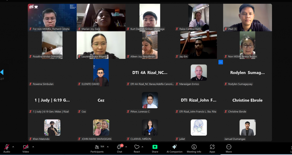 A screenshot of a video conference call showing multiple participants in a grid layout. Some text is visible, including names and affiliations of the participants, as well as the platform's interface with controls for audio, video, chat, and other functions.