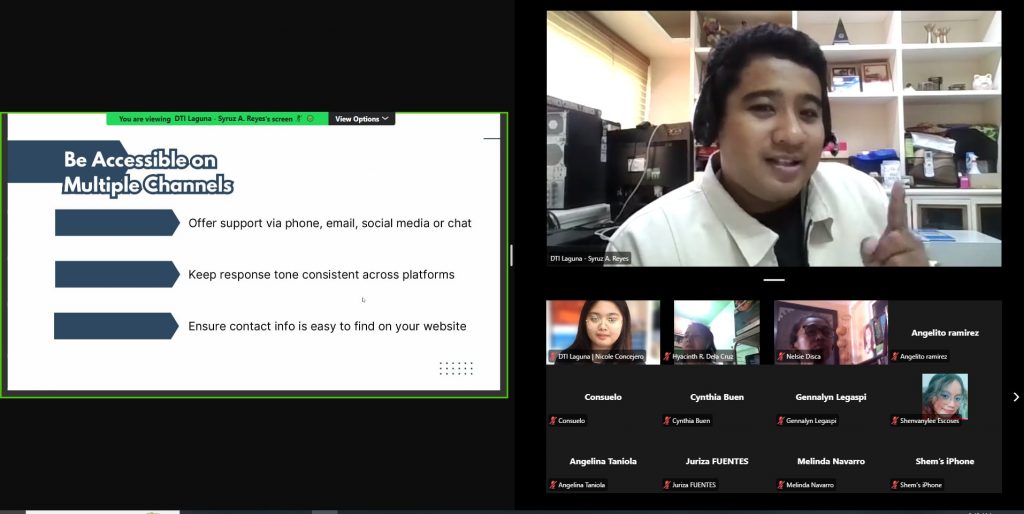 DTI-Laguna, CLDD Conduct Webinar on Quality Customer Service and Consumer Education