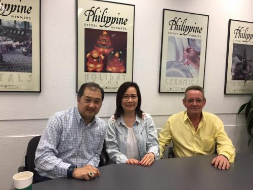 Consul Commercial Kenneth Yap meeting with the owners of Fleet Logic Co. Pty Ltd based in Bossley Park, NSW. Mr. Allen Little and his Filipino wife, Mrs. Lynnette Little, plan to put up a small assembly plant in Clark Special Economic Zone and Freeport to manufacture GPS Tracking Devices for export.