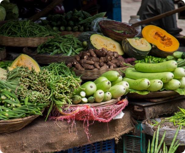 Vegetables on the market