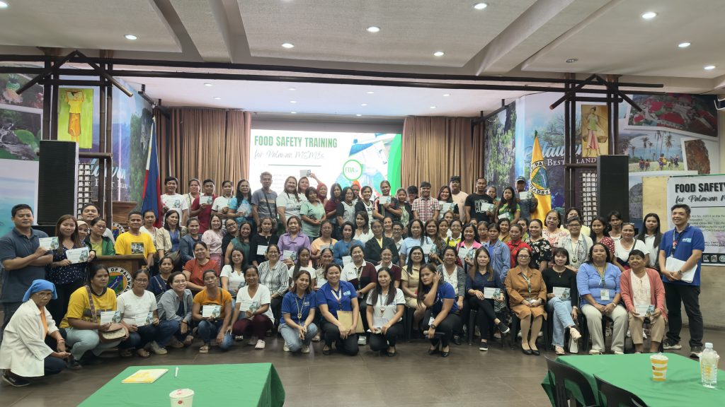 DTI Palawan hosts food safety seminar for MSMEs at Victoriano J. Rodriguez Hall, Puerto Princesa City, empowering local entrepreneurs with FDA guidance on food safety standards and licensing.