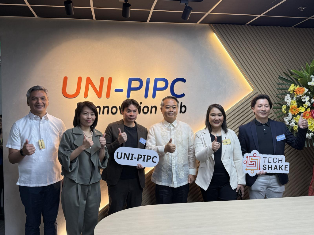 Group photo of key representatives from PTIC Taipei, MECO, TECO, and partner companies during the launch of UNI-PIPC and Lumina Hub in Taiwan, part of the DTI’s integrated investment campaign.
