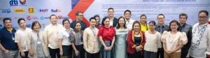 DTI officials and logistics partners gather during the launch of the Supply Chain and Logistics Center Hotline and Portal in Makati City, showcasing unified support for MSMEs and improved logistics access across the Philippines.