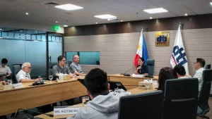 DTI Secretary Cristina Roque meets with representatives of the Canned Sardines Association of the Philippines to discuss price stability of canned sardines, June 23, 2025.