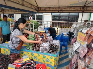 DTI-Laguna booth showcasing local products during the Kadiwa ng Pangulo event in Alaminos, Laguna.