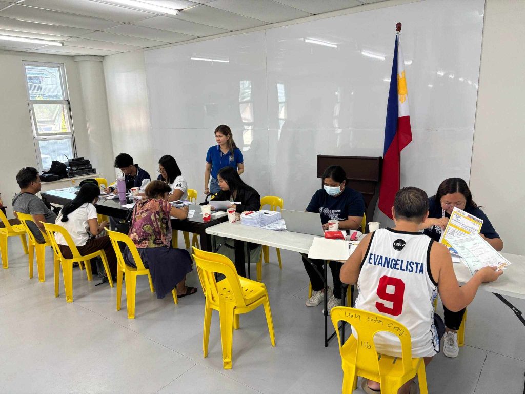 DTI-Laguna staff and micro-entrepreneurs participate in the Pangkabuhayan sa Pagbangon at Ginhawa (PPG) validation activity held on June 17, 2025, at the Santa Cruz Municipal Building to assess fire-affected MSMEs for livelihood support.