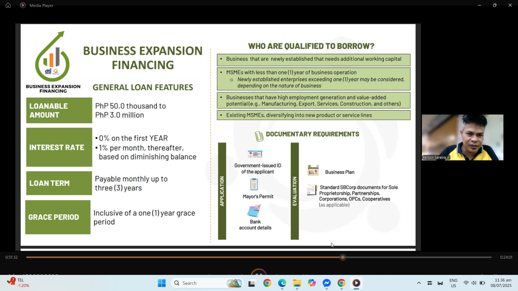 DTI-Laguna, SB Corp. empower MSMEs through financing webinar in celebration of National MSME Week 2025