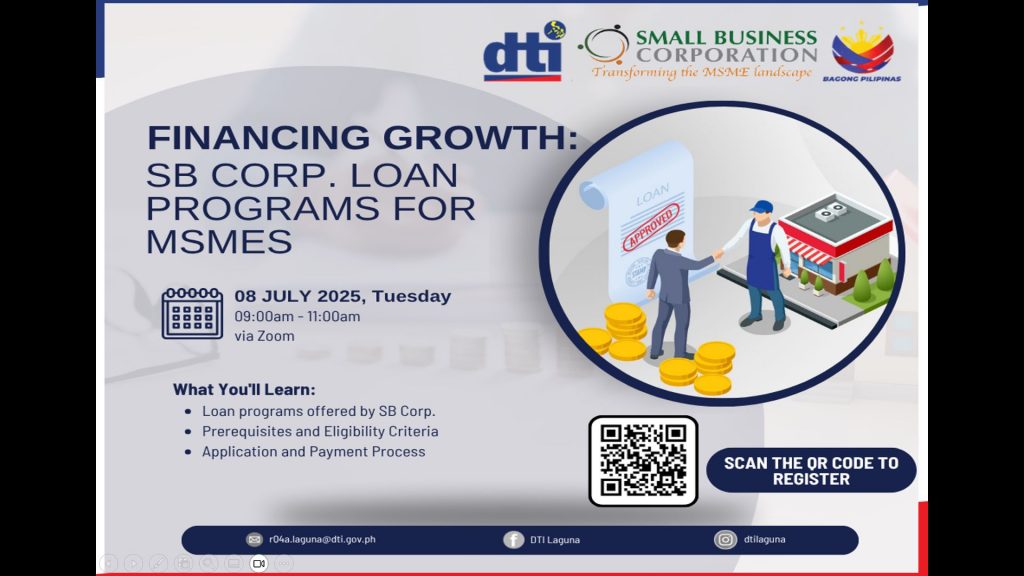 DTI-Laguna officials and MSME participants gathered for the opening of MSME Week 2025 in Victoria, Laguna.