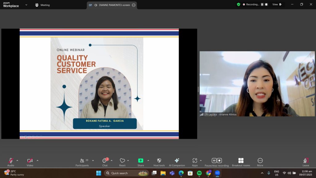 DTI-Laguna officials and MSME participants gathered for the opening of MSME Week 2025 in Victoria, Laguna.